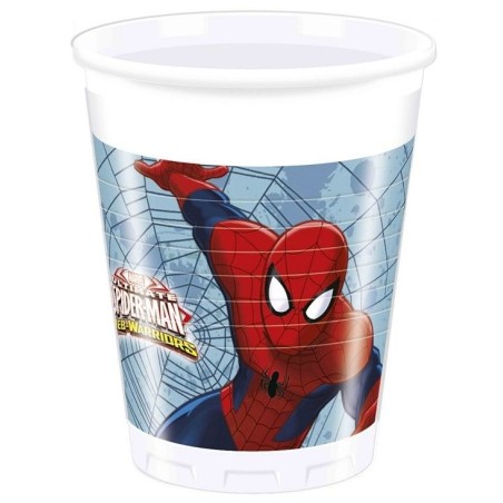 vasos spiderman ultimate 8 unidades fiesta 16924 8412345010224