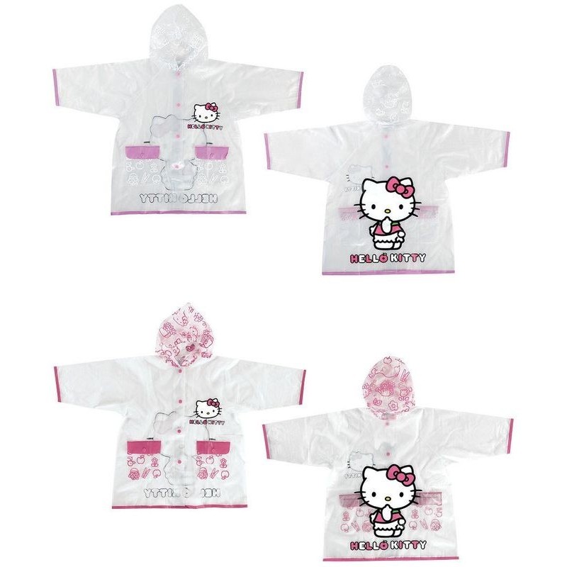 Chubasquero Hello Kitty impermeable trasnparente niña