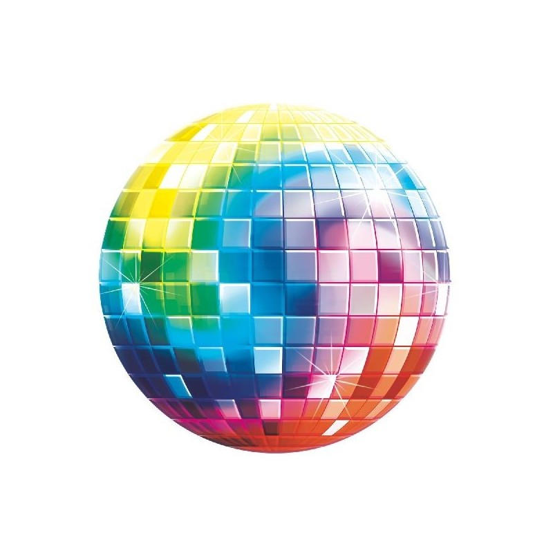 Decoracion para fiesta disco bola 26cm unidad