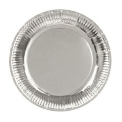 platos plateados 6 uds de 23 cm 20011 8412345010224