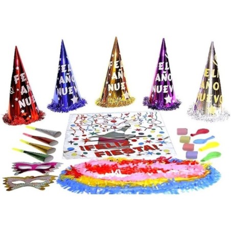 bolsa de cotillon con gorro feliz ano 211HAW 8412345010224