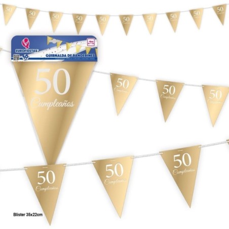baderin triagular 50 cumpleanos 4 mestros 21253 8412345010224
