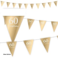 baderin triagular 60 cumpleanos oro 4 metros 21254 8412345010224