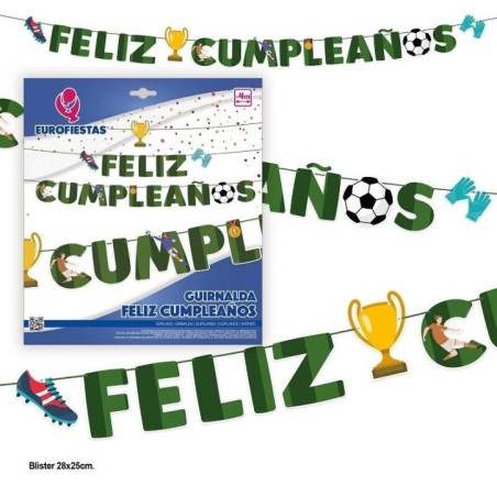 guirnalda feliz cumpleanos futbol 4 metros 21279 8412345010224