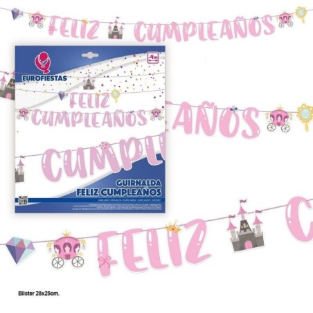 guirnalda feliz cumpleanos princesas 4 metros 21281 8412345010224
