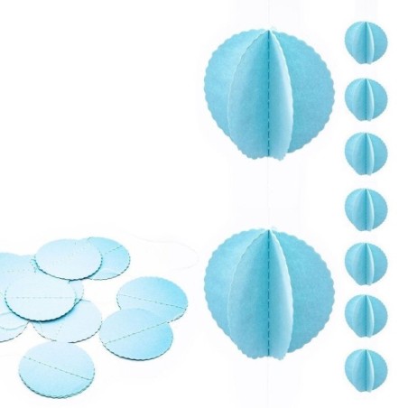 guirnalda circulos azules 15 cm 21402 8412345010224