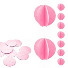guirnalda circulos rosas 15 cm 21403 8412345010224