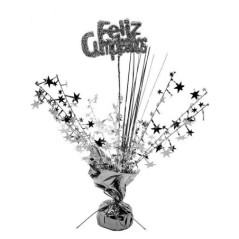 centro de mesa feliz cumpleanos plata 21801 8412345010224