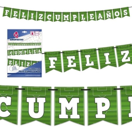 guirnalda feliz cumpleanos futbol 4 metros 22416 8412345010224