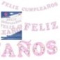 Guirnalda feliz cumpleaños unicornio pastel 4 metros