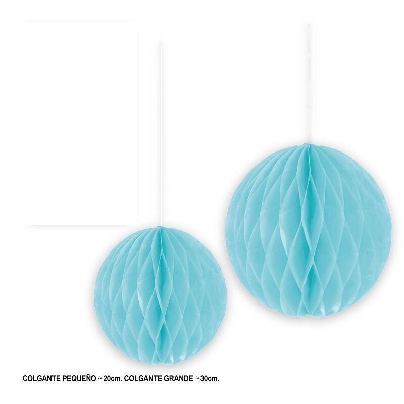Bolas nido de abeja azul  2 uds
