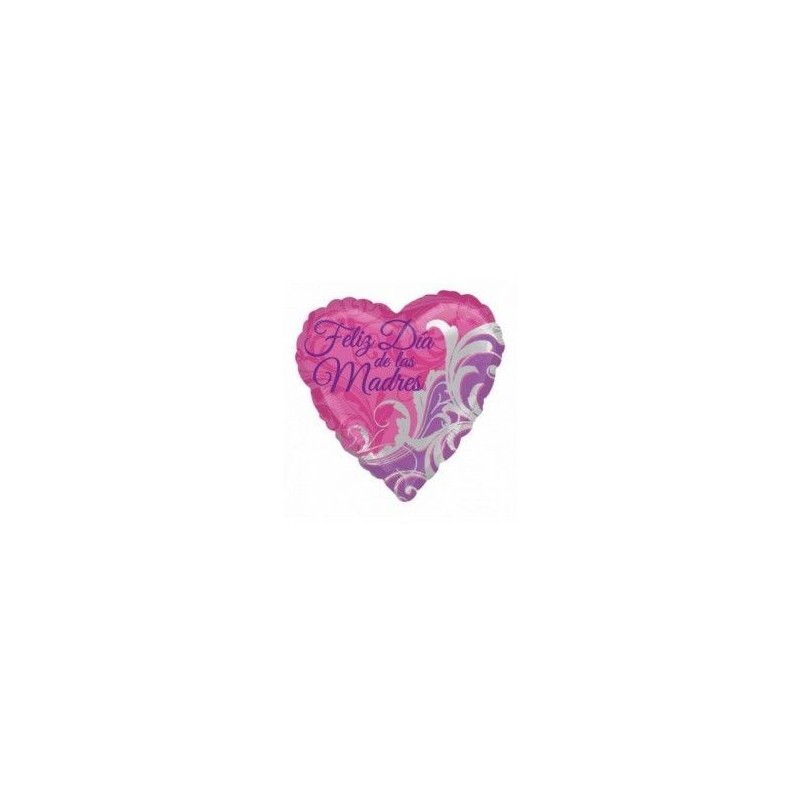 Globo feliz dia de las madres morado 45 cm
