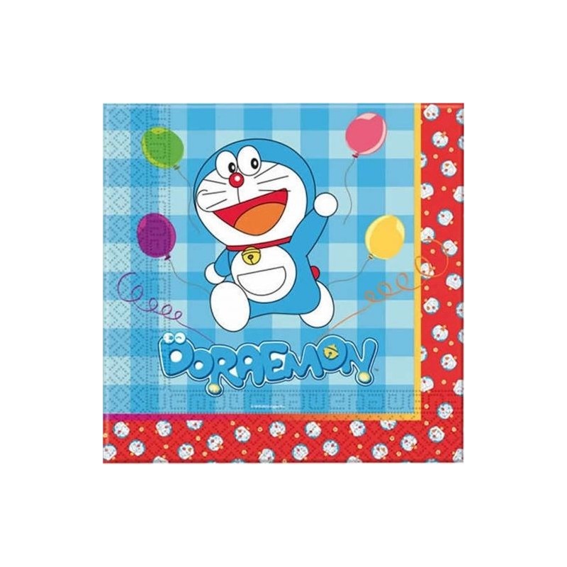 Servilletas Doraemon cumpleaños 20 uds