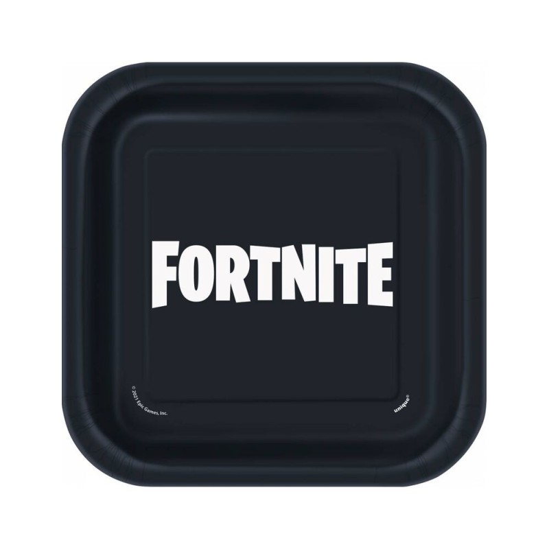 Platos cumpleaños Fornite 18 cm 8 uds