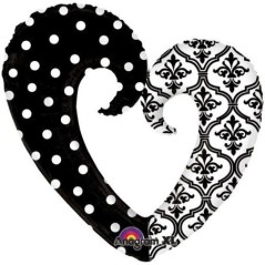 globo corazon xl negro 76 cm x 81 cm puntos 2507001 8412345010224