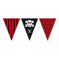 banderin triangular pirata para fiesta 5 metros 25802 8412345010224