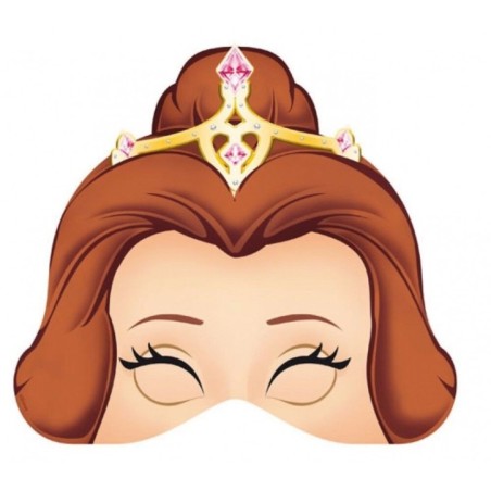mascaras princesas de carton 24 uds 26134 8412345010224