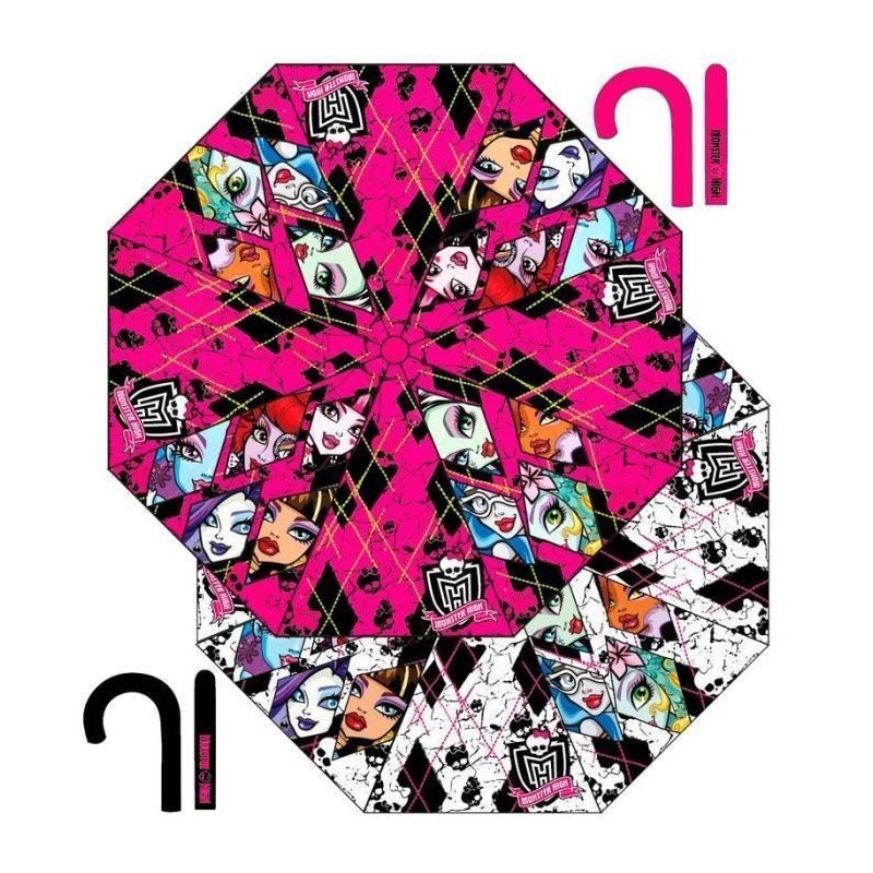 Paraguas monster high automatico 48 cm infantil