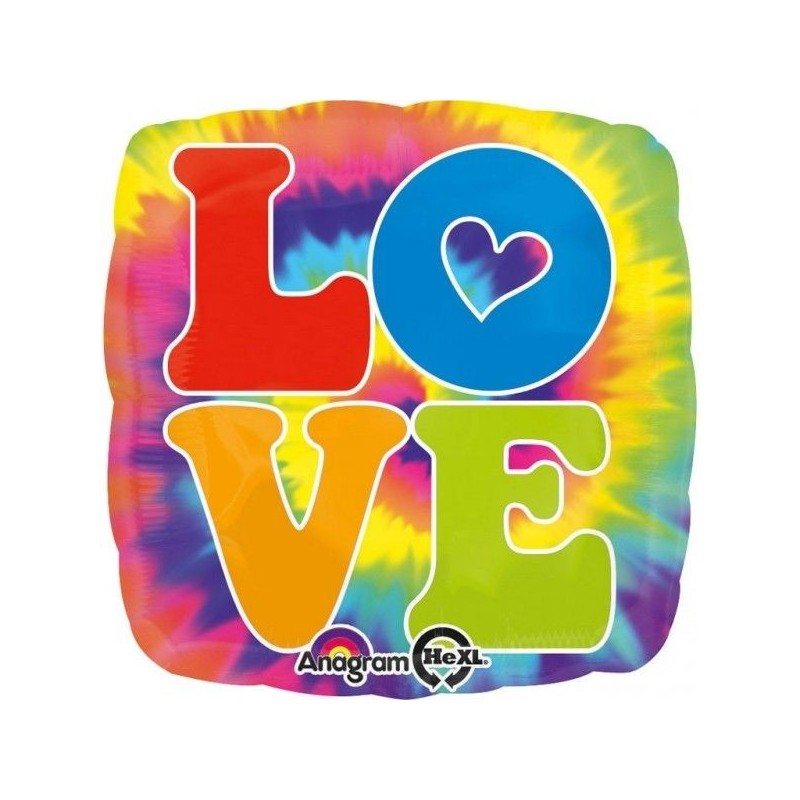 Globo hippie love años 60 foil 18 45 cm helio