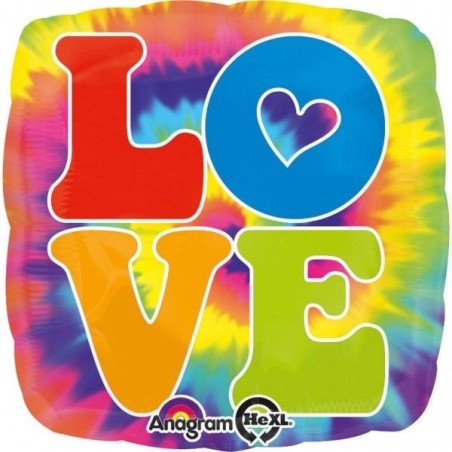 globo hippie love anos 60 foil 18 45 cm helio 2745701 8412345010224