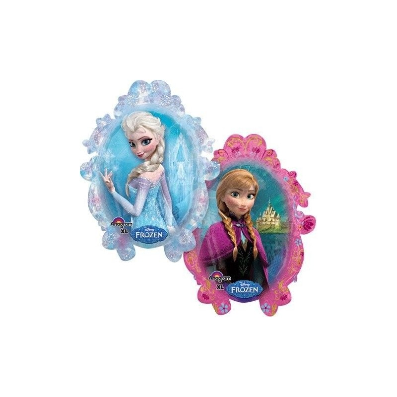 Globo frozen  espejo grande  elsa ana helio foil