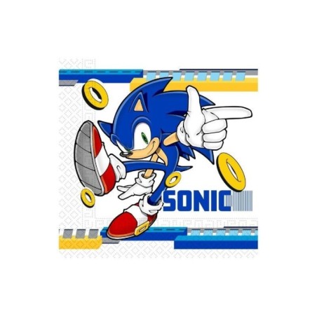 servilletas sonic cumpleanos 20 uds 33 cm 296833 8412345010224