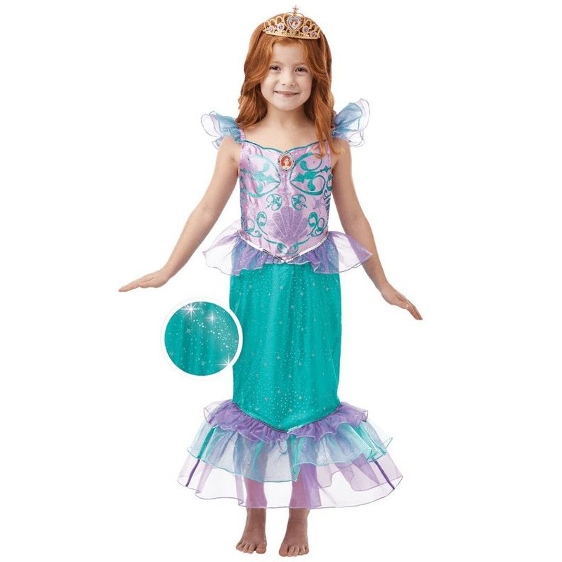 Disfraz Ariel sirenita deluxe para niña3-4 años