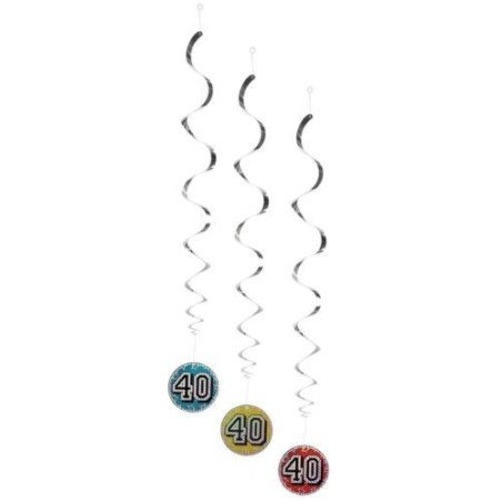 colgantes baratos para 40 cumpleanos 3 unidades 30109 8412345010224