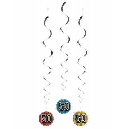 colgantes baratos para 50 cumpleanos 3 unidades 30110 8412345010224