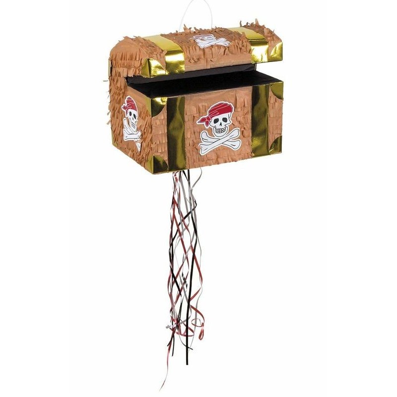 Piñata cofre tesoro pirata 30 x 26 cm