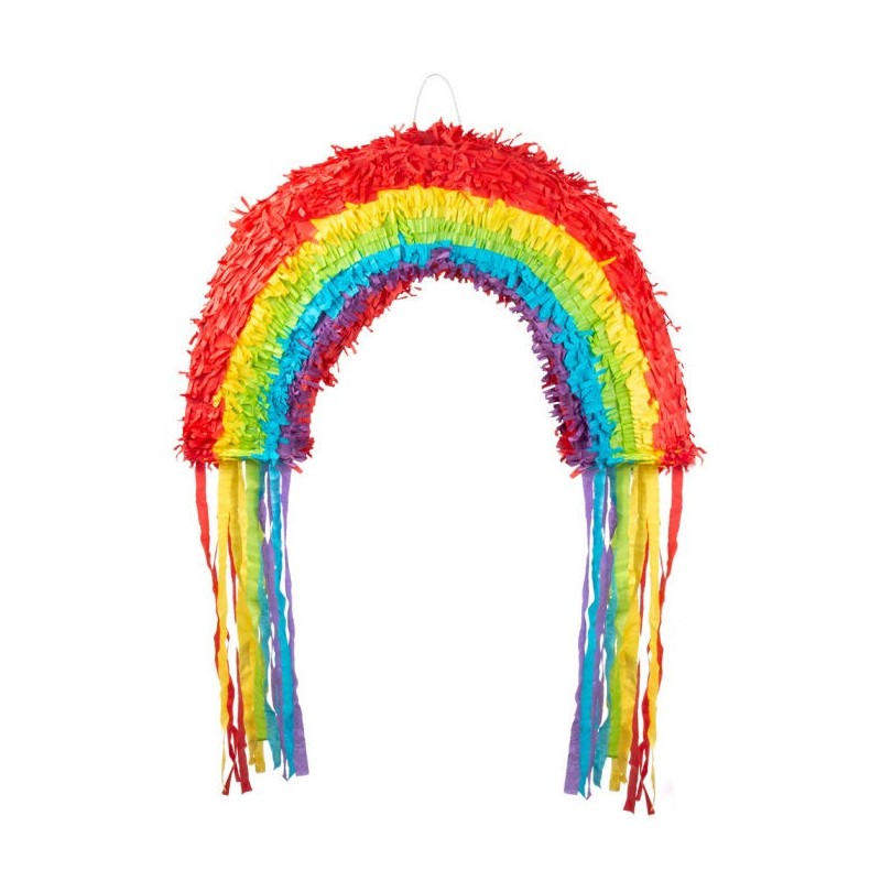 Piñata arcoiris de romper mejicana 37 x 58 cm