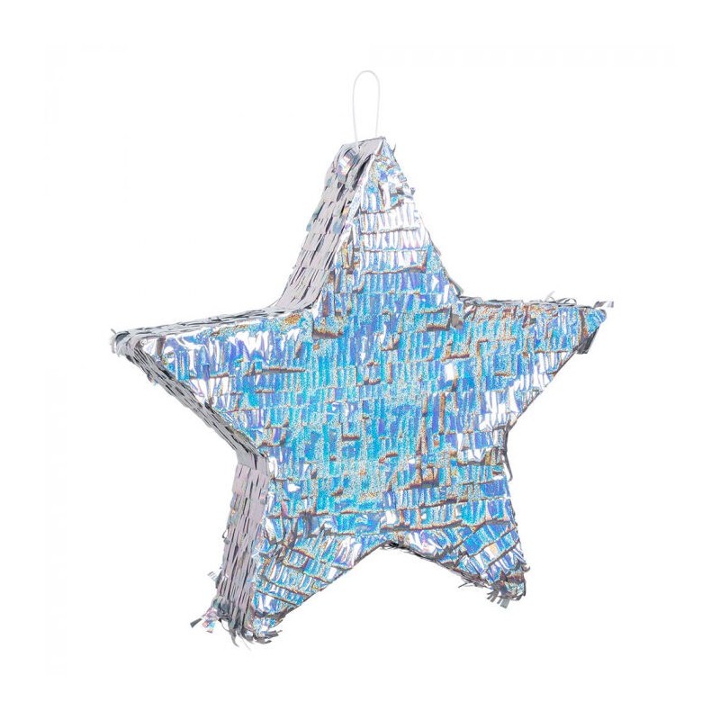 Piñata estrella plata 44 cm para romper
