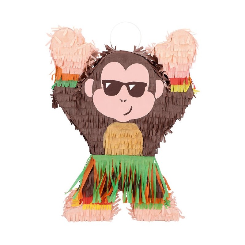 Piñata de romper Mono hawaiano  39,5  cm