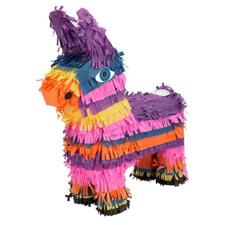 pinata burro blanco 36x13x38 cm mejicana 30972 8412345010224
