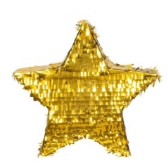 pinata estrella oro 44 cm romper mejicana 30977 8412345010224