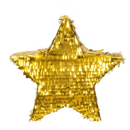 pinata estrella oro 44 cm romper mejicana 30977 8412345010224