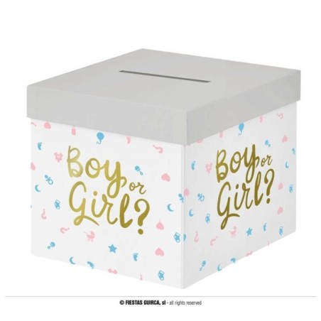 caja regalo para fiesta revelacion genero 20x20x20 cm 31007 8412345010224