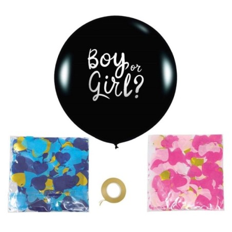 globo negro 50 cm boy or girl revelacion sexo 31008 8412345010224