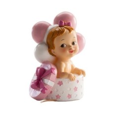 figura tarta bautizo bebe niaa caja y globos 105 cm 310123 8412345010224