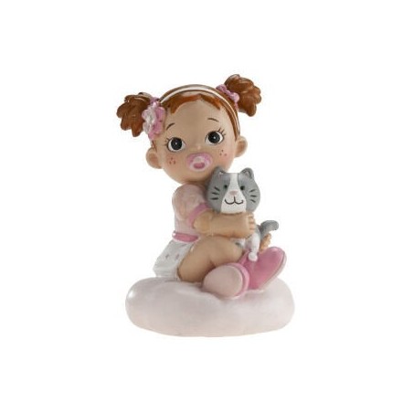figura bebe nina con gato bautizo 310140 8412345010224