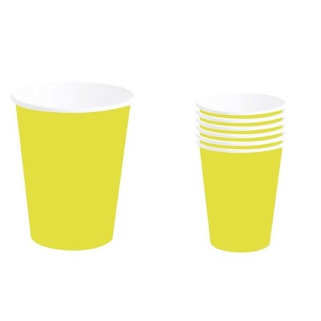 platos amarillo fucsia neon 8 uds 23 cm 31036 8412345010224