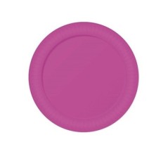 platos rosa fucsia neon 8 uds 23 cm 31043 8412345010224