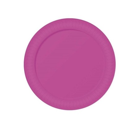 platos rosa fucsia neon 8 uds 23 cm 31043 8412345010224