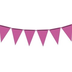 guirnalda triangular rosa fucsia neon 3 metros gallardete papel 31047 8412345010224