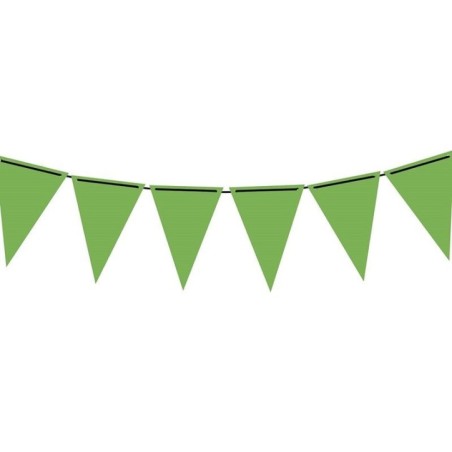 guirnalda triangular verde fucsia neon 3 metros gallardete papel 31053 8412345010224