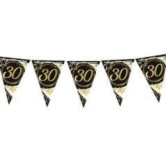 guirnalda banderin triangular 30 cumpleanos 3 mt 31078 8412345010224