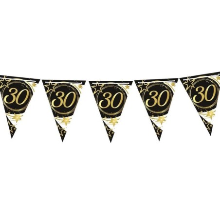 guirnalda banderin triangular 30 cumpleanos 3 mt 31078 8412345010224