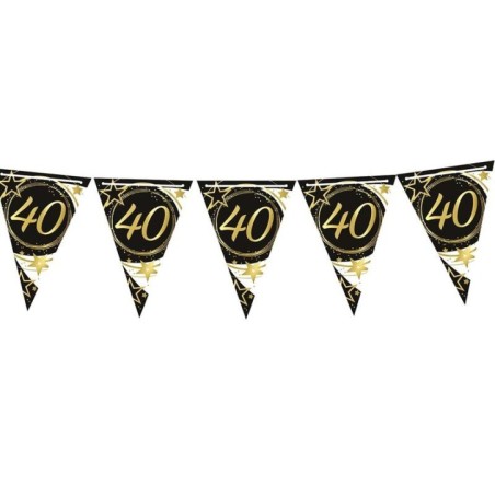 guirnalda banderin triangular 40 cumpleanos 3 mt 31085 8412345010224