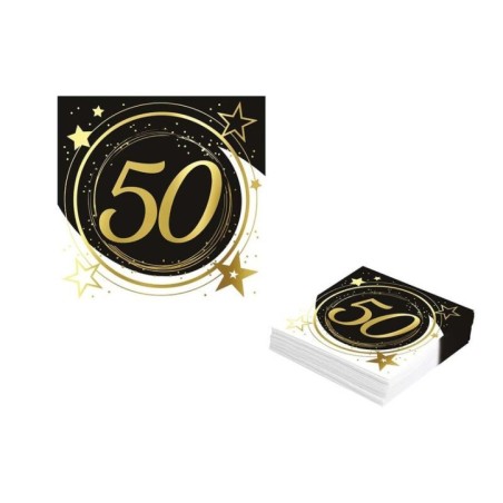 servilletas 50 cumpleanos 3 12 uds 33 cm 31091 8412345010224