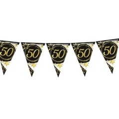 guirnalda banderin triangular 50 cumpleanos 3 mt 31092 8412345010224